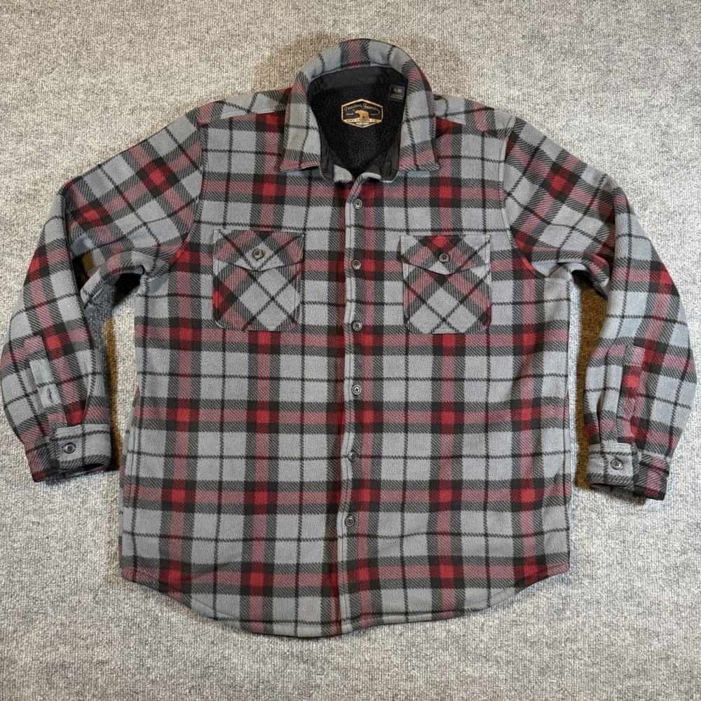 Freedom Foundry Sherpa Lined Fleece Shirt Jacket‎ Men's XL Plaid